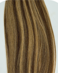 Custom Straight Micro Weft In Color Brown Mix