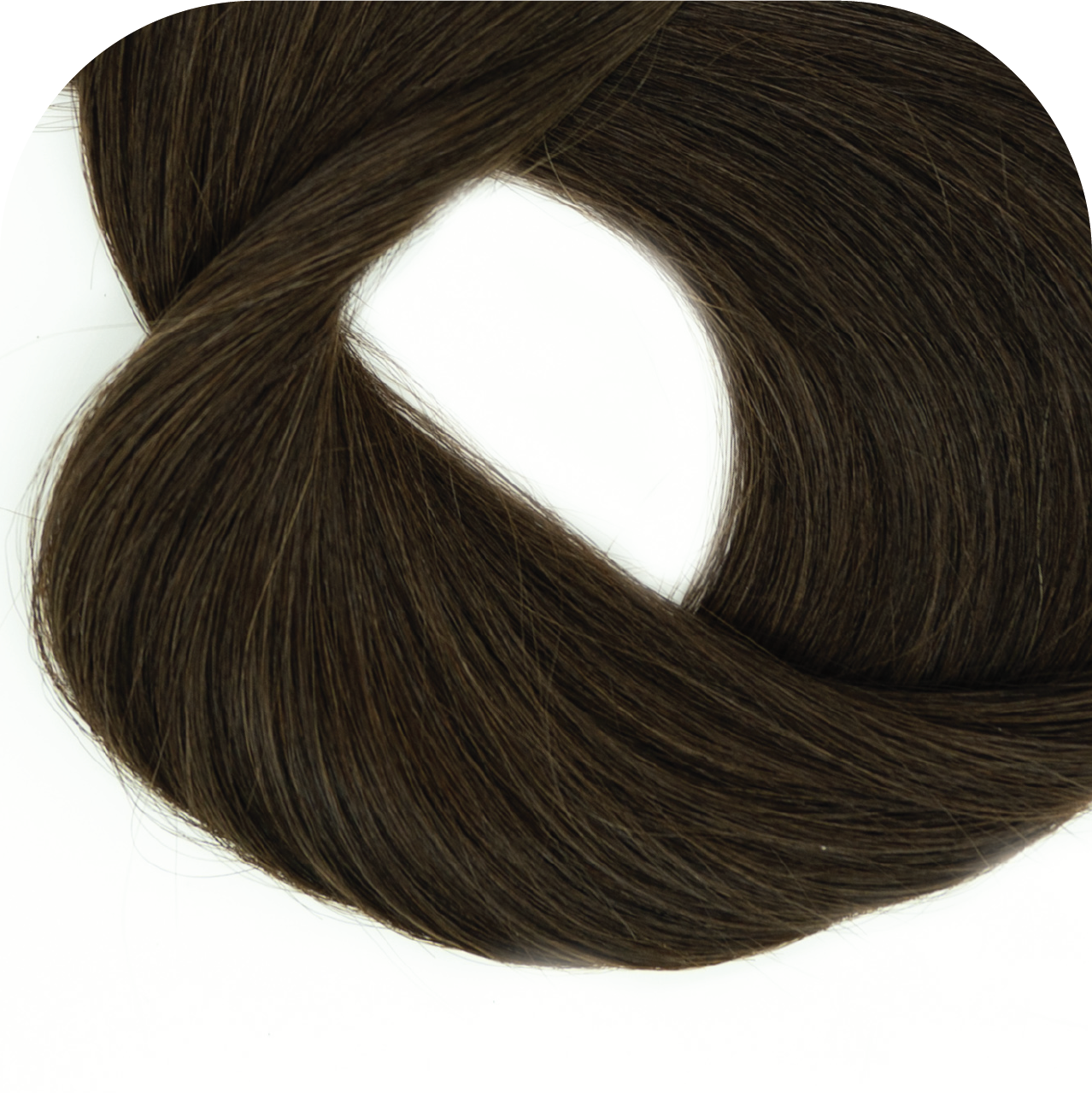 Custom Straight Micro Weft In Color Dark Chocolate #2 by Couture Hair Co.