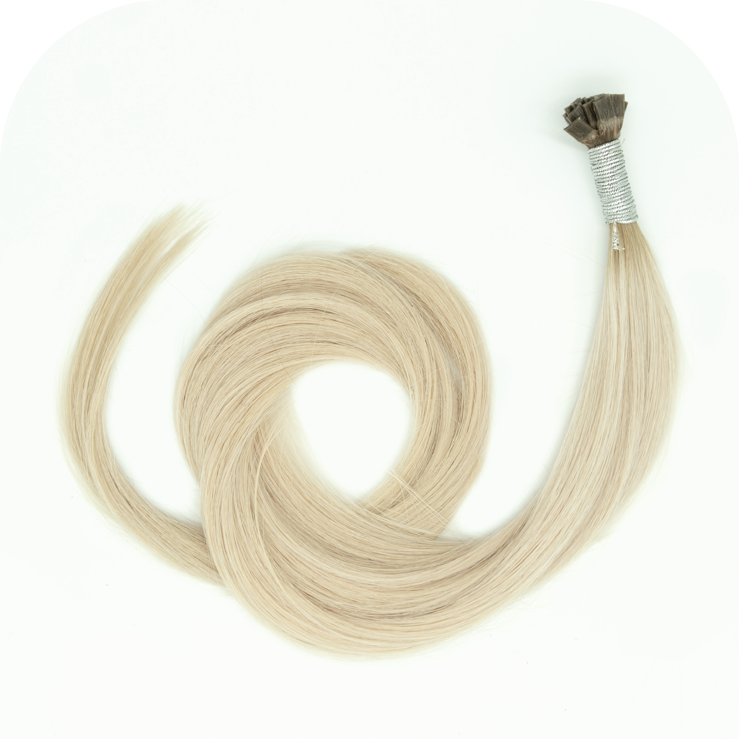 Couture Hair Co. Couture Tip or K Tip Hair Extension in Color Rooted Platinum #8/60