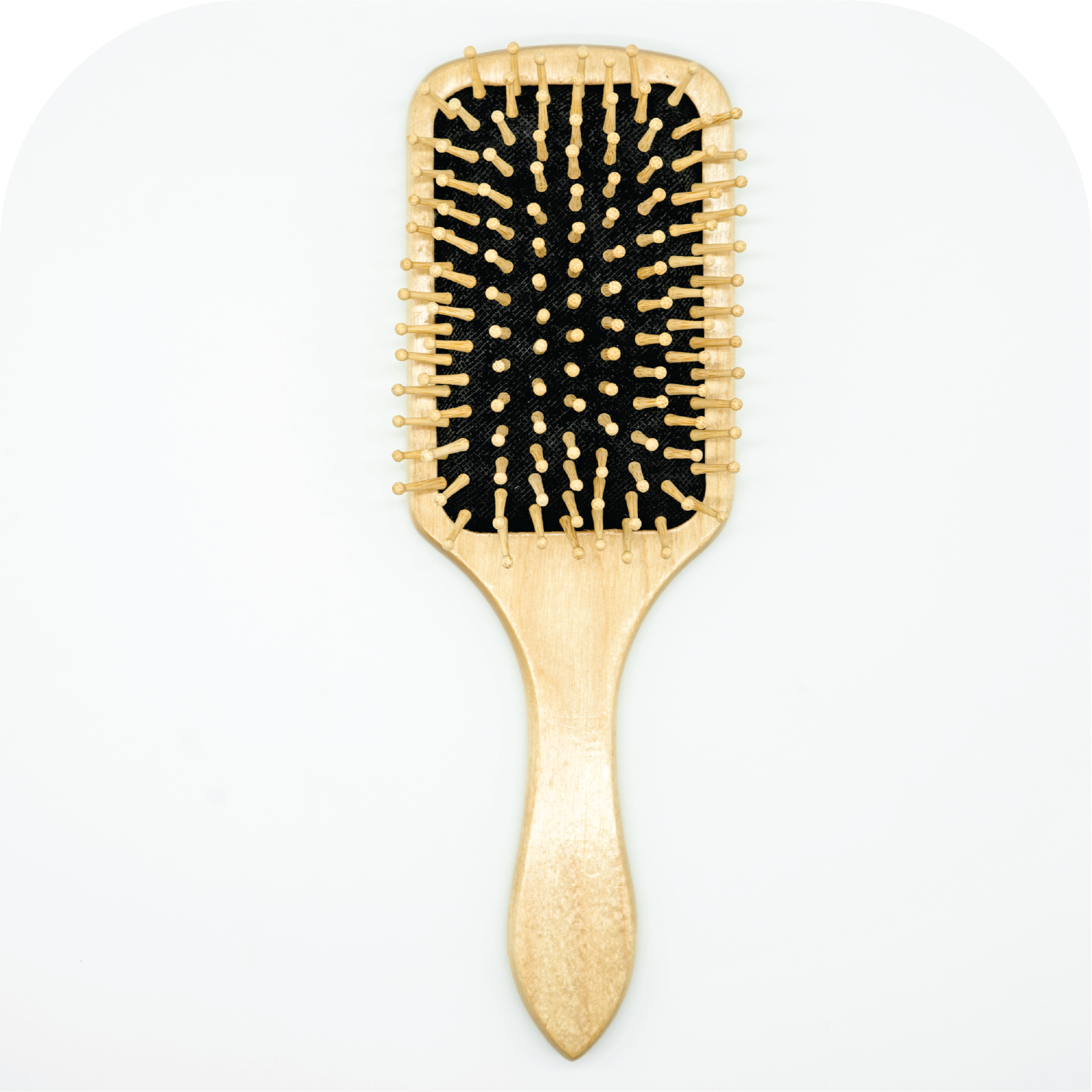 Wooden Couture Brush with Wood Bristles Front View
